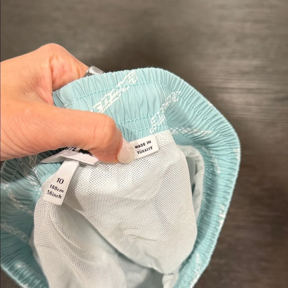 Lacoste Men's Aqua Swim Trunks with Logo Pattern